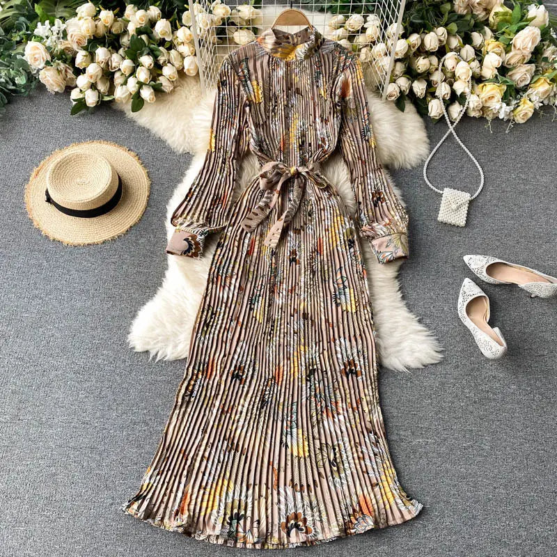 Bronze Floral dress by BABE The Label