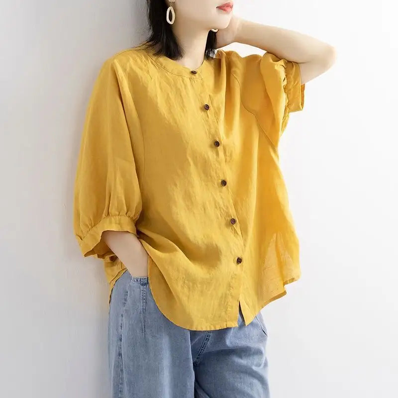 Sunflower Linen Top by BABE The Label