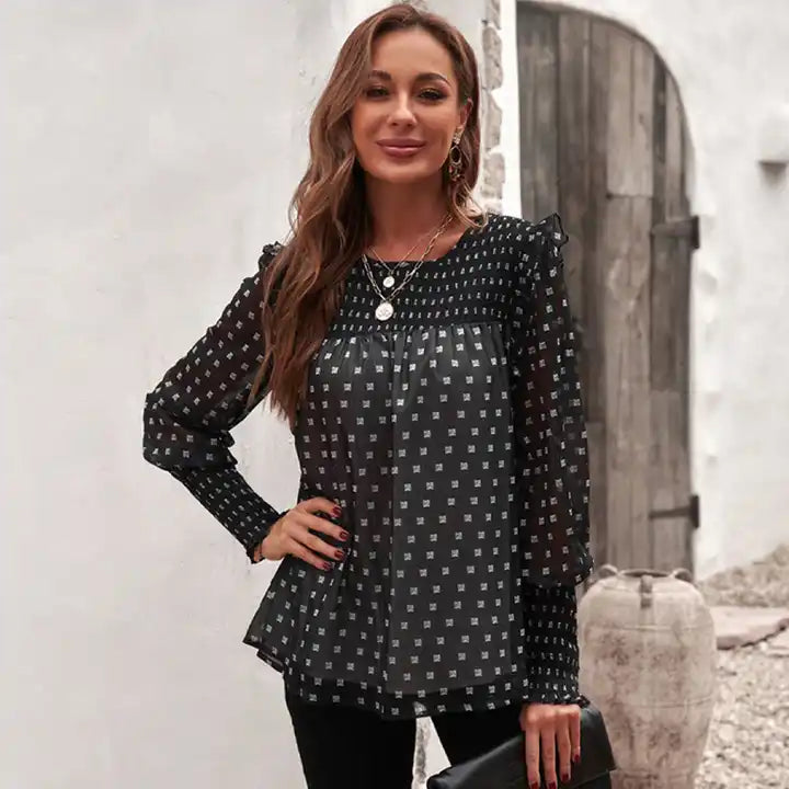 Dotty Chiffon Tops