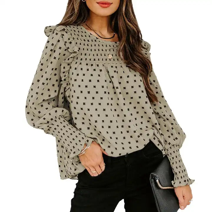 Dotty Chiffon Tops