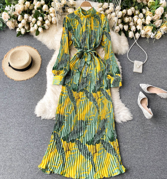 Green print dress by BABE The Label